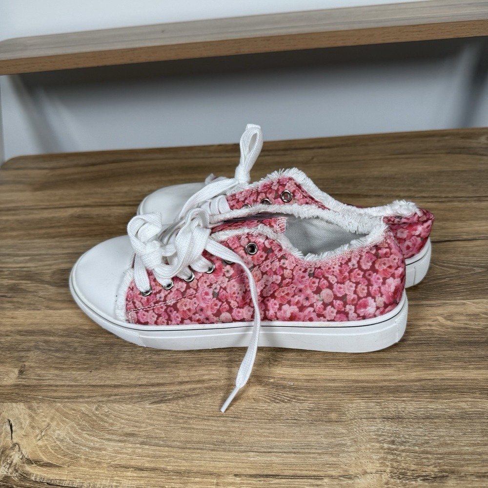Unbranded Pink Patterned Round Cap Top Canvas Sneaker‎ Floral Size 39 Casual - Picture 4 of 7
